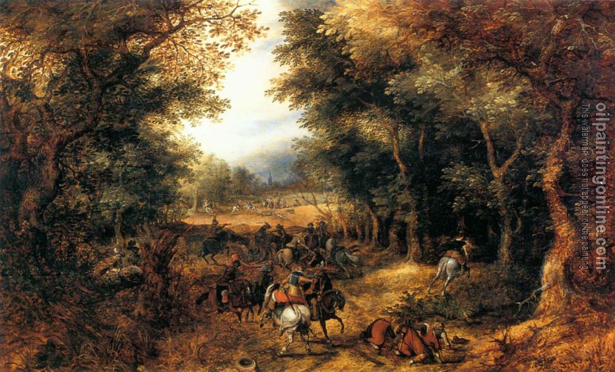 David Vinckboons - Forest Scene With Robbery